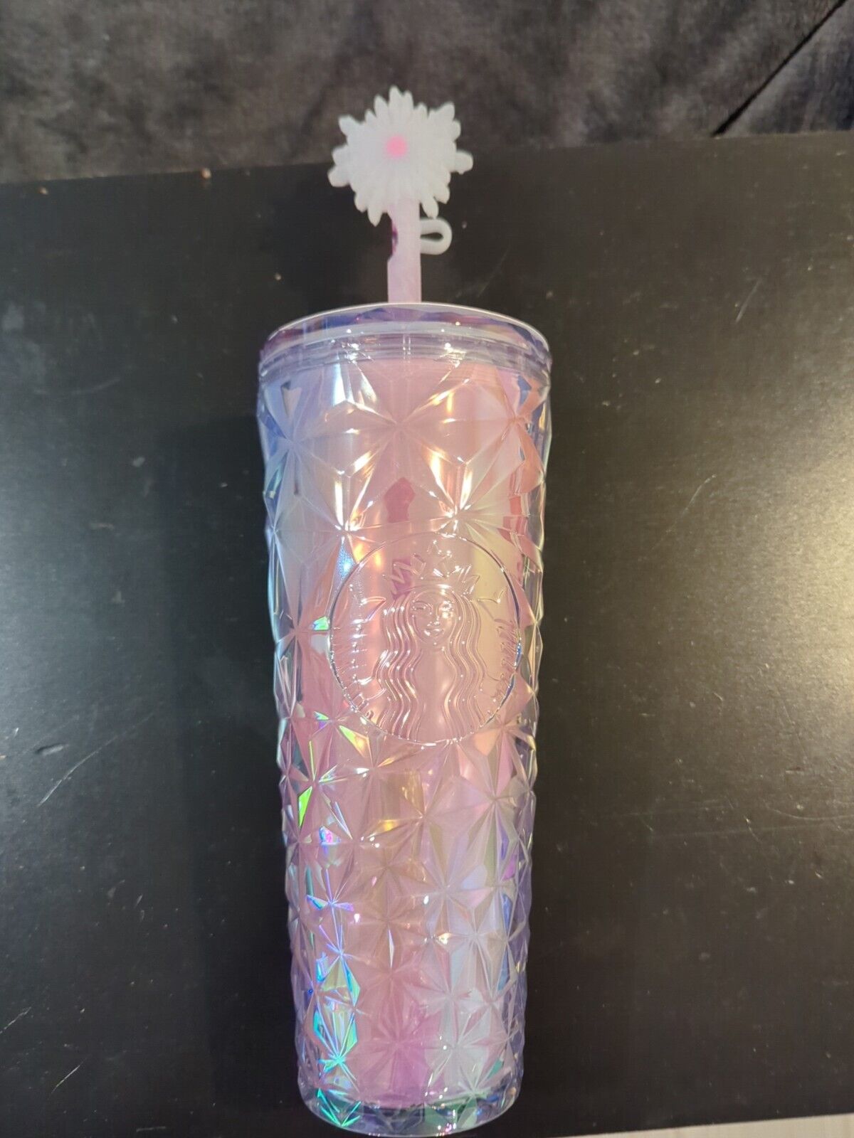 Starbucks Wicked Glinda Pink Prism 24oz Tumbler - Straw Wand - Sold on eBay January 14th, 2025 for $92.00