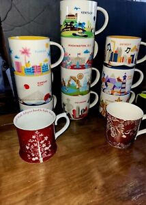Lot Of Starbucks You Are Here Mugs And More Starbucks Mugs 12 Total Mugs - Sold on eBay August 7th, 2023 for $165.70