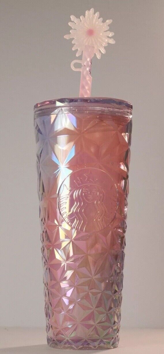 New Starbucks Exclusive Wicked Glinda Pink 24oz. Tumbler With Wand Straw Topper - Sold on eBay January 26th, 2025 for $93.00