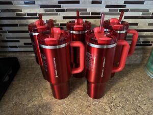 NEW LIMITED Starbucks X Stanley Cup Holiday 2023 (40oz) Red Tumbler - Sold on eBay December 6th, 2023 for $200.00