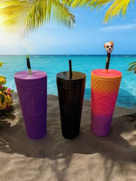 Set Of 3 Starbucks 2024 Halloween 24oz Cold Cup Tumbler - Sold on eBay October 13th, 2024 for $129.99