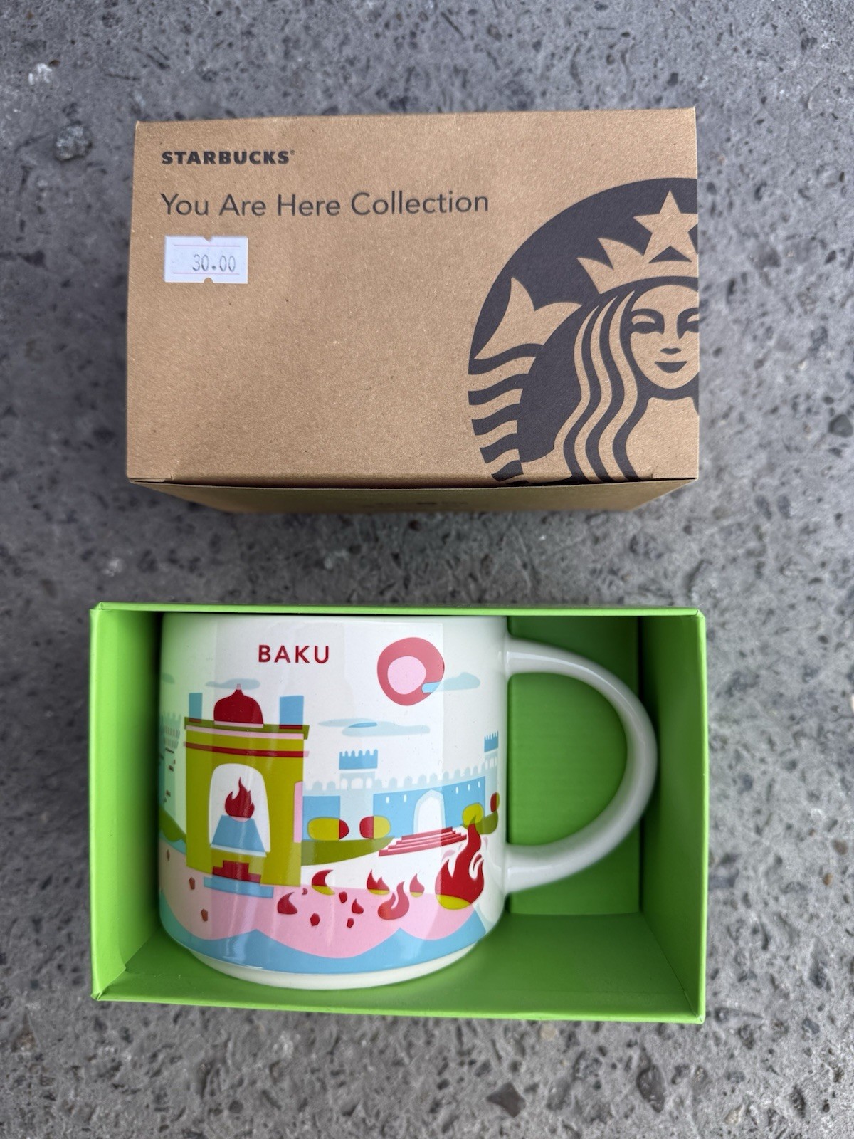 New Starbucks Baku (Azerbaijan) You Are Here YAH Full Size 14 Oz Mug - Sold on eBay April 2nd, 2025 for $69.99
