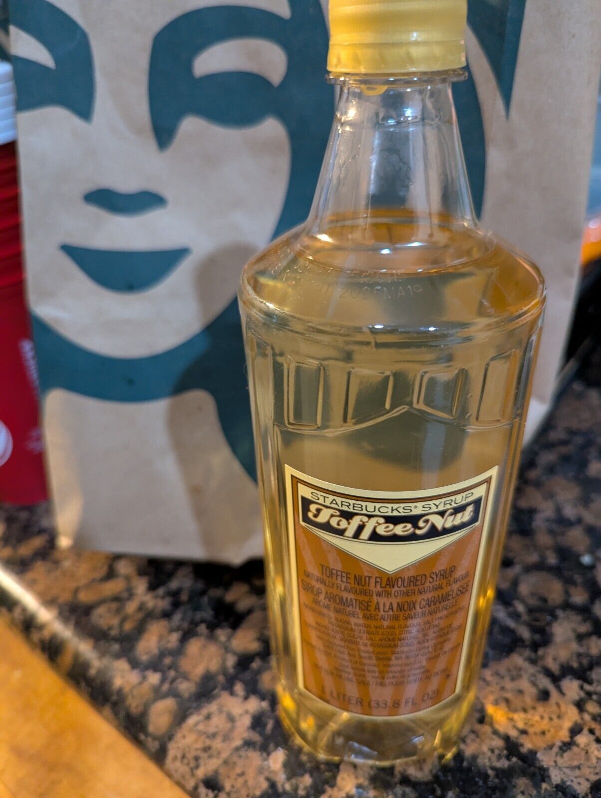 Starbucks Toffee Nut Syrup. 1Liter, BB  4/2025. - Sold on eBay December 24th, 2024 for $66.00 (4 bids) 