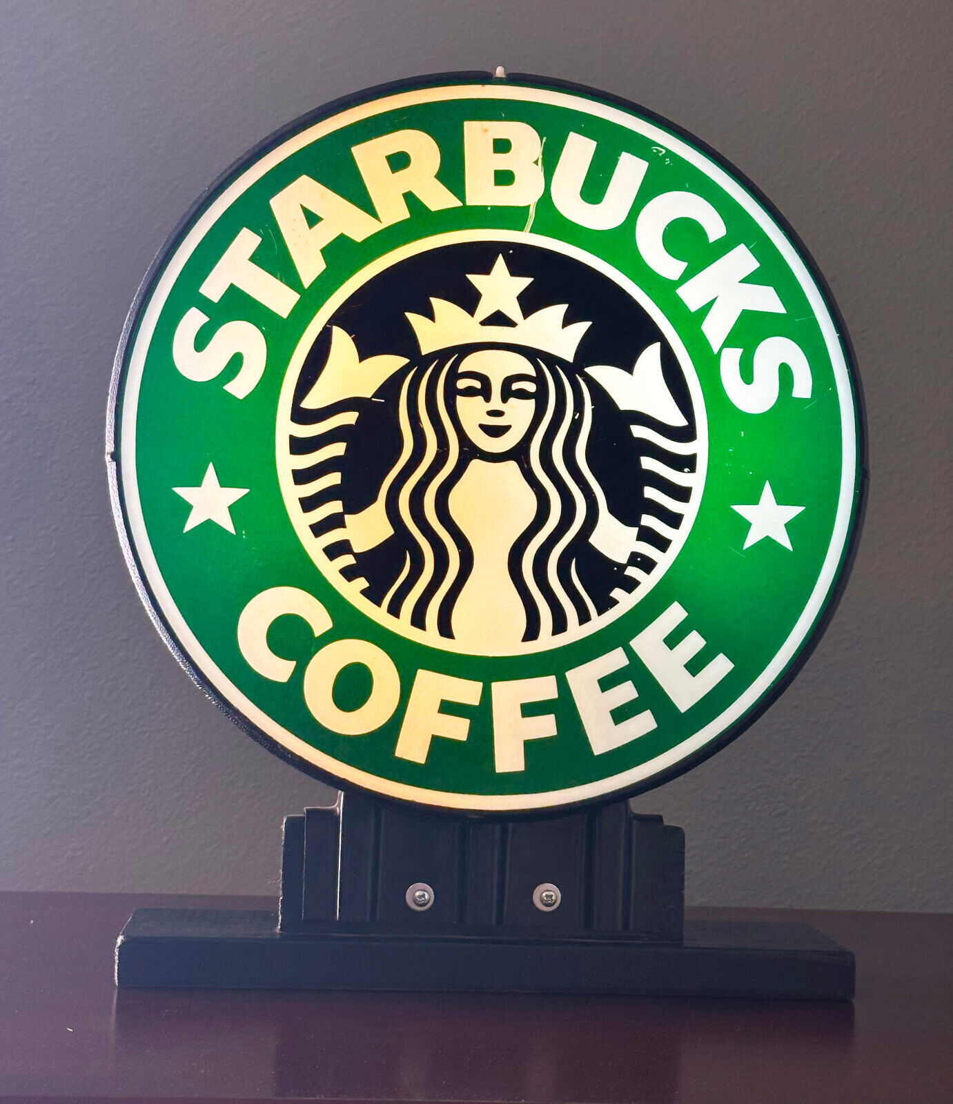 Starbucks Coffee Lighted Sign with stand - Sold on eBay March 27th, 2025 for $225.00