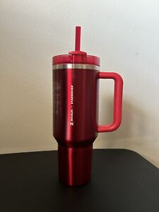 **NEW** LIMITED Starbucks + Stanley Holiday 2023 Collab 40oz Red Tumbler Mug - Sold on eBay December 12th, 2023 for $160.00 (1 bids) 