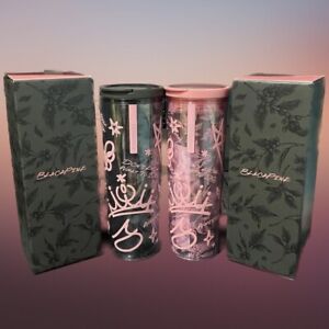 BLACKPINK + Starbucks Doodle Black and Pink Tumbler Set - Sold on eBay August 19th, 2023 for $185.00
