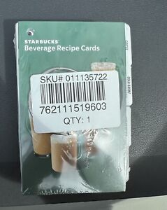 Sealed Plastic Hard To Find Starbucks 2022 Beverage Recipe Cards Collectible NEW