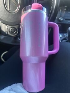 New 2024 Stanley Starbucks Pink 40 oz Holiday Tumbler - Sold on eBay January 10th, 2024 for $60.00 (1 bids) 