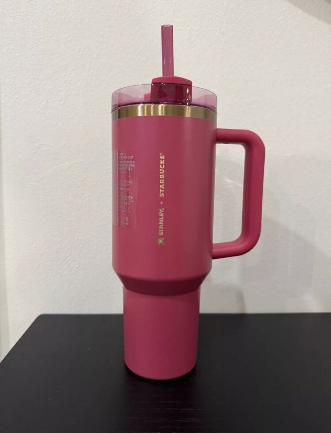 2024 Starbucks x Stanley Cup Holiday Tumbler 40 oz Berry Pink Glitter Brand New - Sold on eBay January 24th, 2025 for $80.00