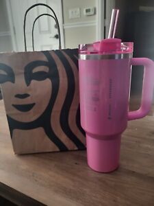 2024 Pink Starbucks Stanley Tumbler 40oz - Sold on eBay January 15th, 2024 for $250.00 (22 bids) 