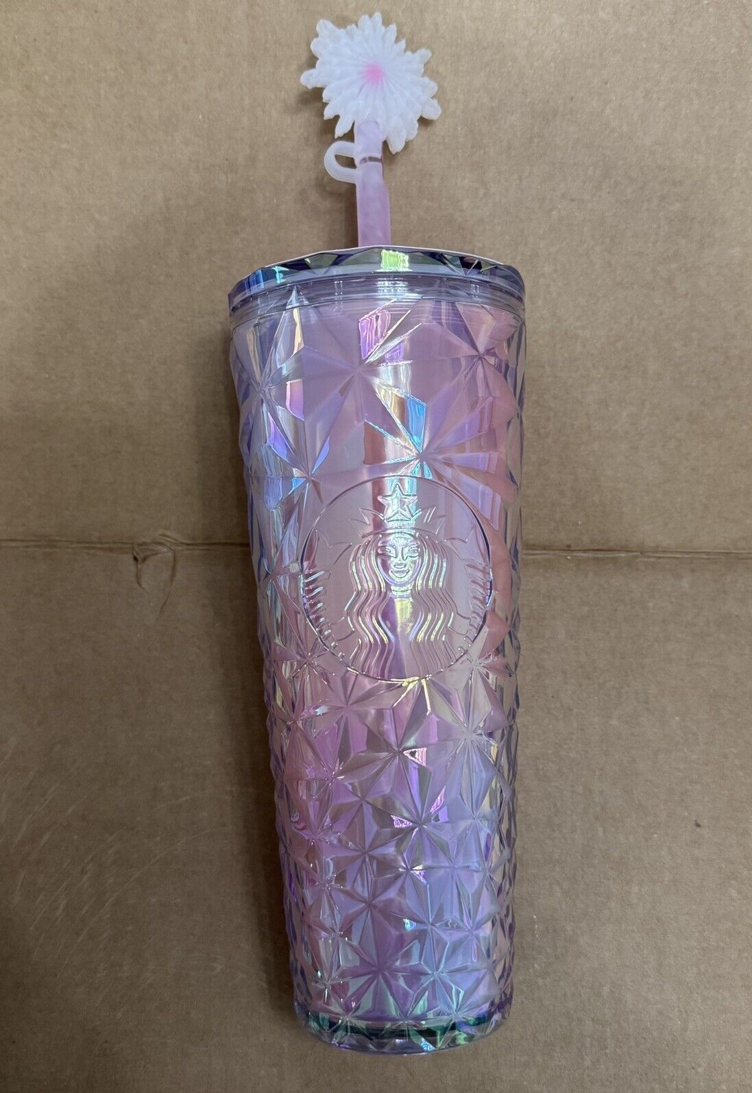 Starbucks Wicked Glinda Tumbler Venti 24 Oz Pink Cold Cup Prism Wand Straw USA - Sold on eBay December 8th, 2024 for $89.00