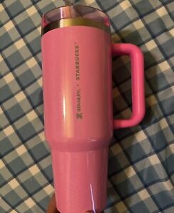 New Stanley x Starbucks exclusive 2023 PINK 40oz tumbler - Sold on eBay February 24th, 2024 for $175.00