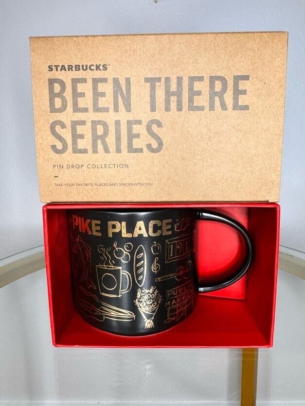 Starbucks Pike Place Been There Holiday Mug Gold 16oz Ceramic - Sold on eBay February 11th, 2025 for $90.00