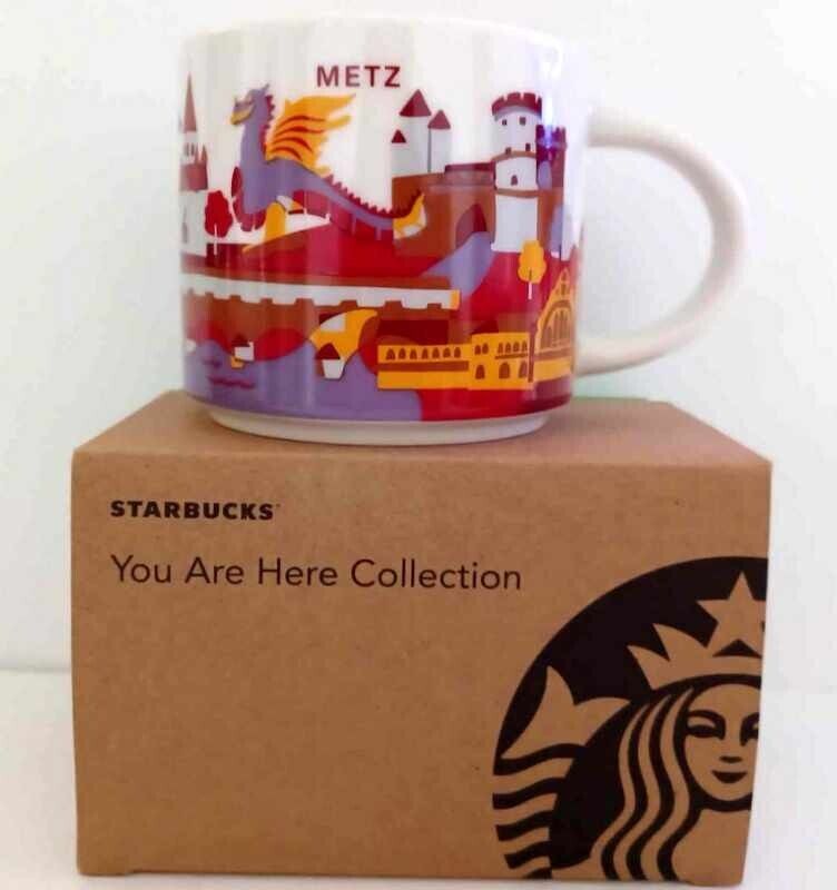 NIB Starbucks You Are Here (YAH) Metz, France 14 fl. oz Coffee/Tea Mug - Sold on eBay March 22nd, 2025 for $70.00
