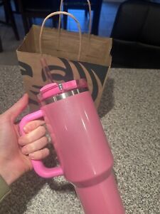 Stanley x Starbucks Exclusive 2024 Pink 40oz Tumbler NEW RARE In Hand!? - Sold on eBay January 8th, 2024 for $300.00