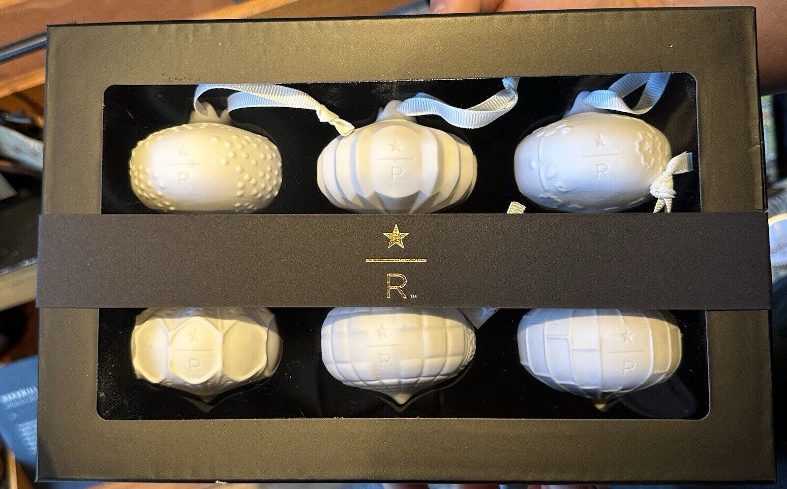 Starbucks Reserve Seattle Christmas Ceramic Cask Ornament Set All 6 Locations - Sold on eBay January 22nd, 2025 for $69.99