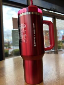 Starbucks Stanley Holiday 2023 40 oz Red Tumbler Mug - Sold on eBay November 30th, 2023 for $175.00 (22 bids) 