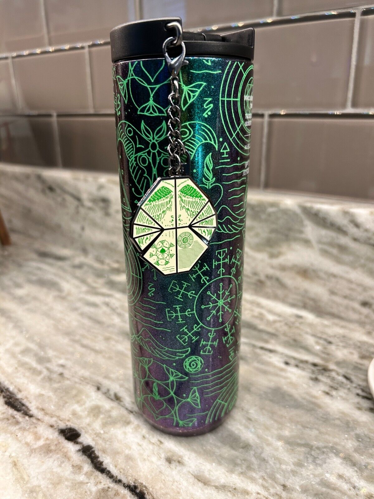 RARE! COLLECTORS EDITION! Glow in the Dark Tumblerw/ Grimmerie Charm 16oz WICKED - Sold on eBay January 14th, 2025 for $86.00 (17 bids) 