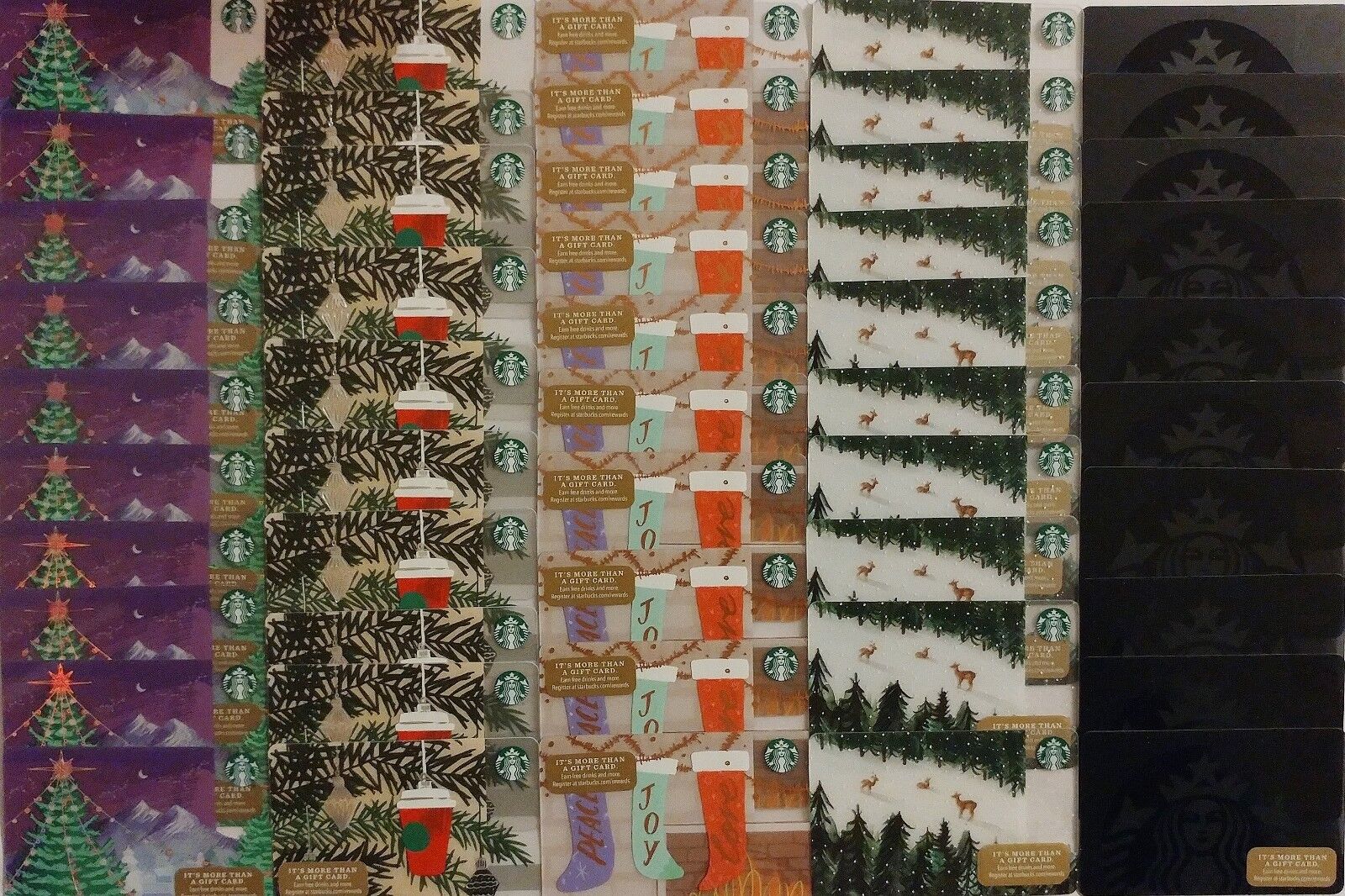 2017 ORIGINAL STARBUCKS HOLIDAYS CARDS NO VALUE 10 COMPLETE SETS LOT of 440 CARD - Sold on eBay November 28th, 2024 for $170.00