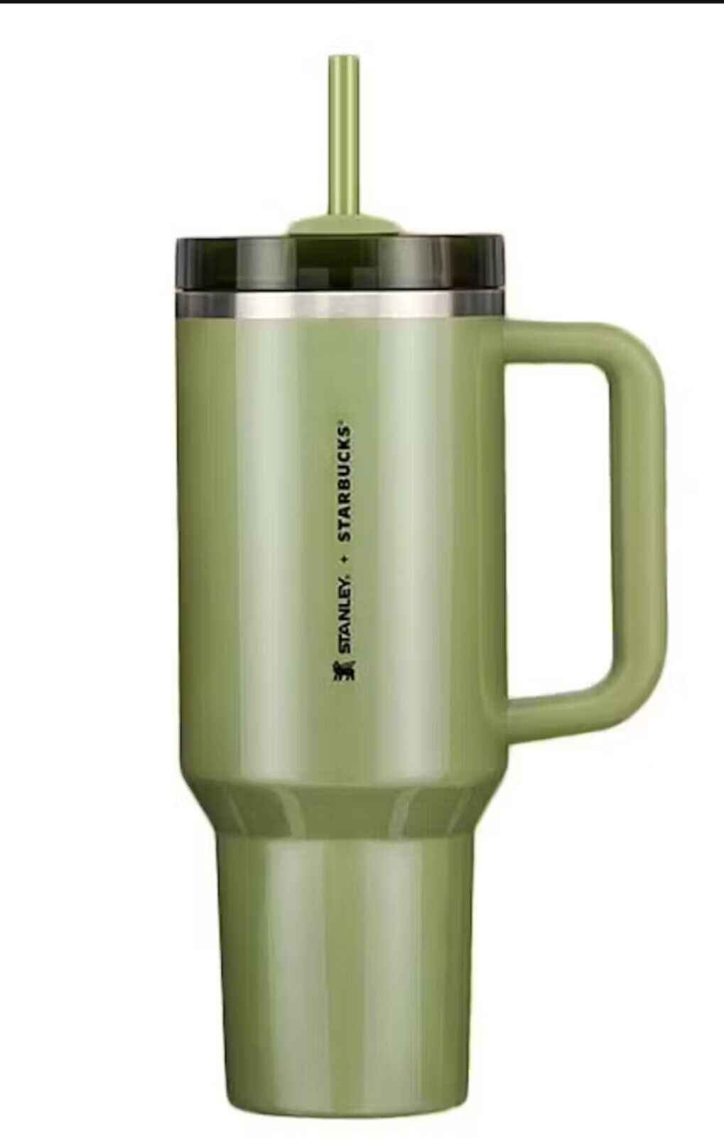 Starbucks Olive Green Pearl Stanley 40oz Tumbler Glitter Fall Release 2024 New - Sold on eBay December 13th, 2024 for $90.00