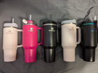 Stanley Cups X5 4x 40 Oz Tumblers 1x 32 Oz Tumbler Pink Hot Pink Black - Sold on eBay March 2nd, 2025 for $125.00