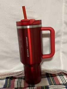 NEW LIMITED IN-HAND Starbucks Stanley Holiday 2023 Collab 40 oz Red Tumbler Mug - Sold on eBay December 6th, 2023 for $165.00
