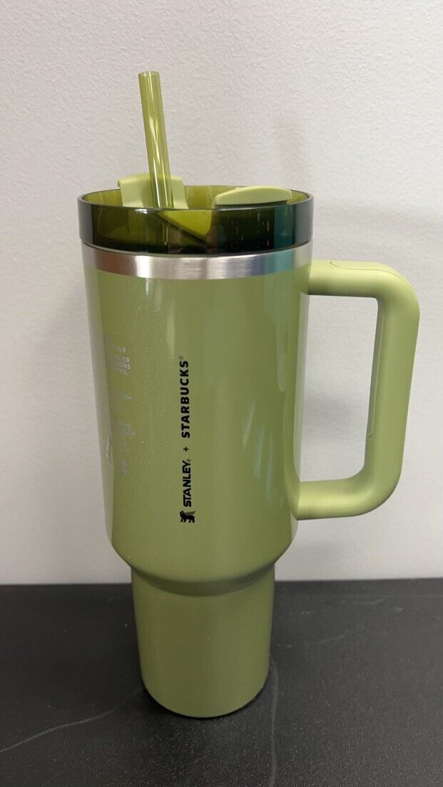 NWT! Starbucks Olive Green Pearl Stanley 40oz Tumbler Glitter Fall Release 2024 - Sold on eBay December 5th, 2024 for $90.00