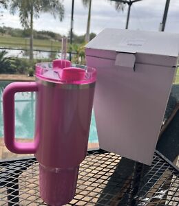 Stanley x Starbucks Exclusive WITH BOX 2024 Winter Pink 40oz Tumbler NWT RARE - Sold on eBay January 14th, 2024 for $260.00 (48 bids) 
