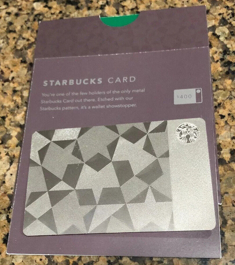 2012 Stainless steel Starbucks card New Rare Gilt.com With $400 Balance On Card. - Sold on eBay December 26th, 2024 for $1,179.00 (1 bids) 