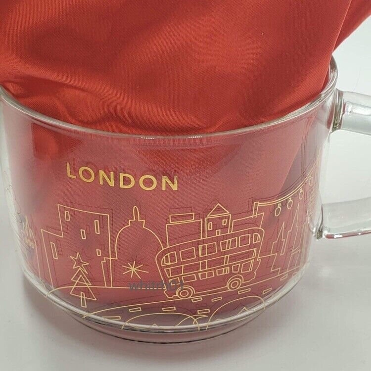 Starbucks London Glass YAH Mug Holiday Christmas Tower Bridge Big Ben Bus 2020 - Sold on eBay January 25th, 2025 for $79.99