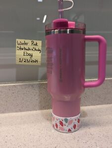 ? IN HAND ? 2024 Starbucks x Stanley Cup Holiday Tumbler 40 oz Winter Pink - Sold on eBay January 24th, 2024 for $300.00