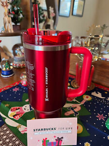 Starbucks X Stanley 2023 Holiday Red 40oz Tumbler Limited Edition NEW - Sold on eBay January 14th, 2024 for $265.00 (36 bids) 