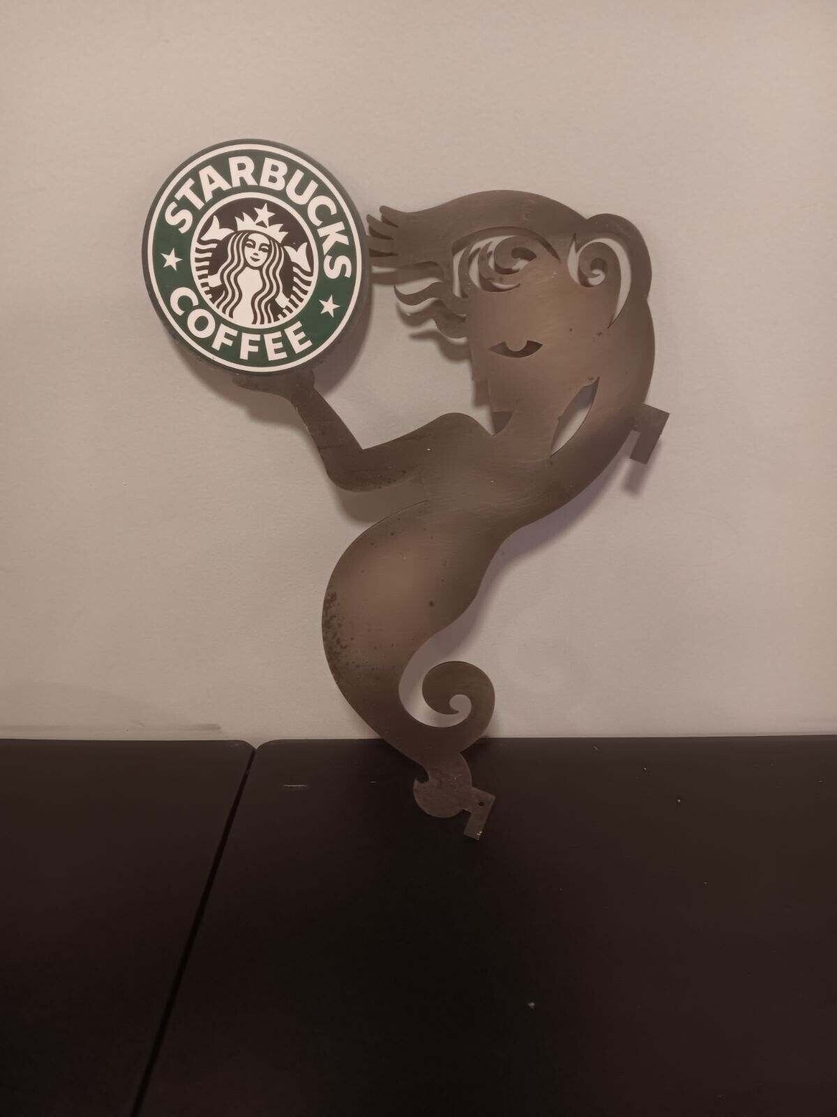 STARBUCKS COFFEE IRON DOUBLE SIDED SIGN WITH PRINCESS LOGO FROM A DEALER - Sold on eBay January 29th, 2025 for $70.00