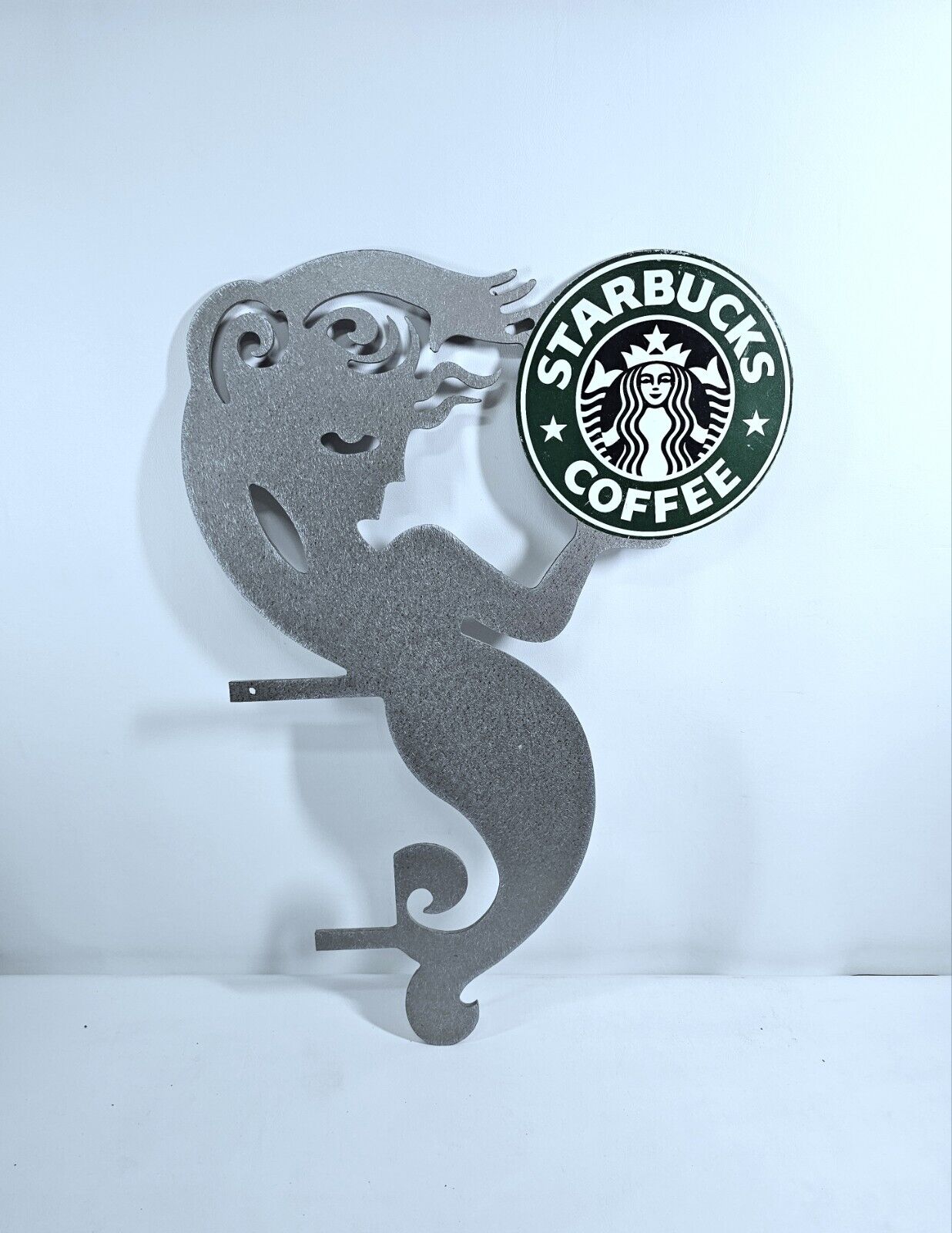 Vintage Starbucks Original Mermaid Design Metal Store Sign - 19" X 14" - Sold on eBay December 1st, 2024 for $179.99
