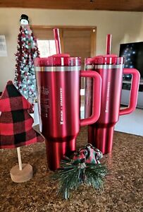 Starbucks Stanley Holiday 2023 Collab (40 oz) Red Tumbler Mug - Sold on eBay November 20th, 2023 for $165.50 (24 bids) 
