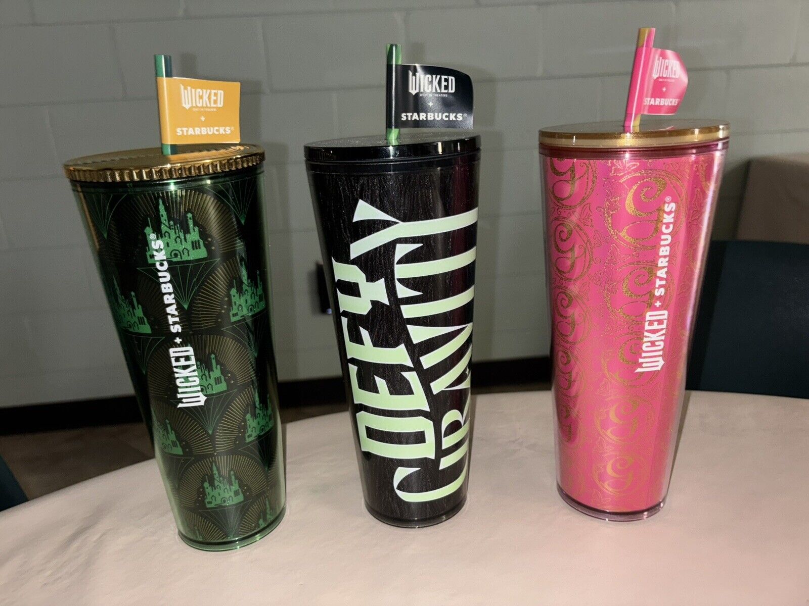 2024 Starbucks Wicked 24oz. Cold Cup Tumbler Three Incl Brand New Glinda & more - Sold on eBay November 20th, 2024 for $99.00 (1 bids) 