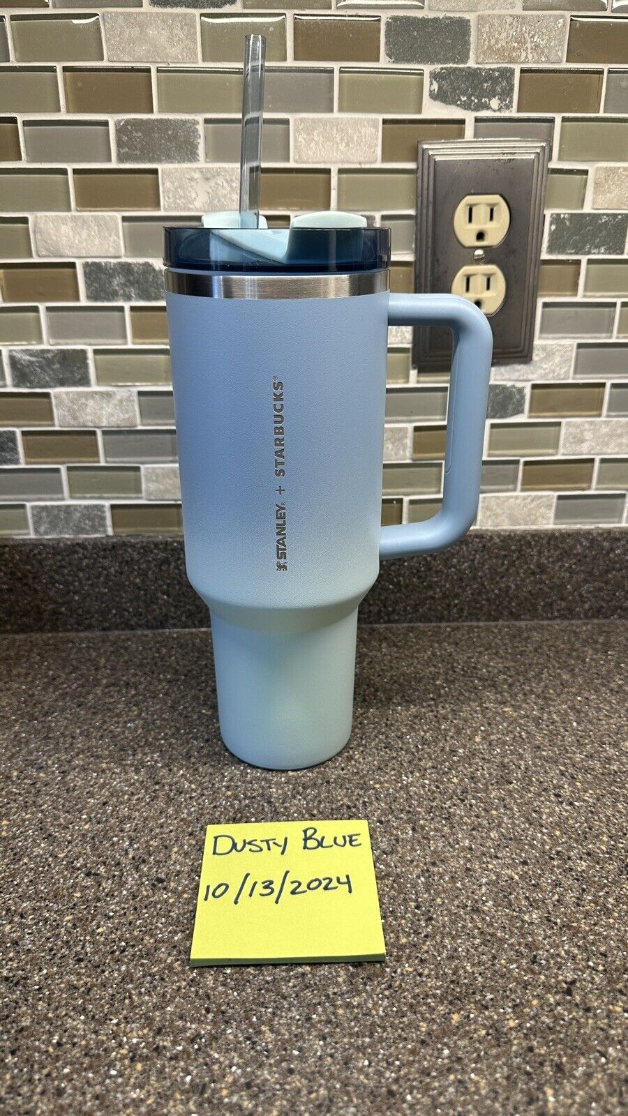 Starbucks X Stanley - Dusty Blue Tumbler  (Singapore) 40oz - Sold on eBay February 27th, 2025 for $100.00