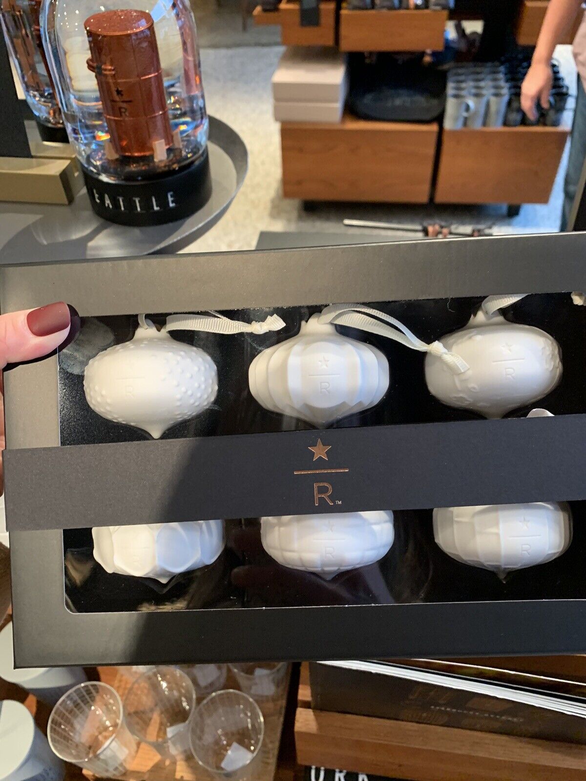 Starbucks Reserve Seattle Christmas Ceramic Cask Ornament Set All 6 Locations - Sold on eBay December 28th, 2024 for $82.00