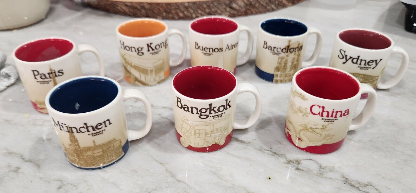 8 Starbucks Paris Sydney Barcelona Hong Kong China Demitasse Espresso Cups 3 oz - Sold on eBay January 21st, 2025 for $69.00