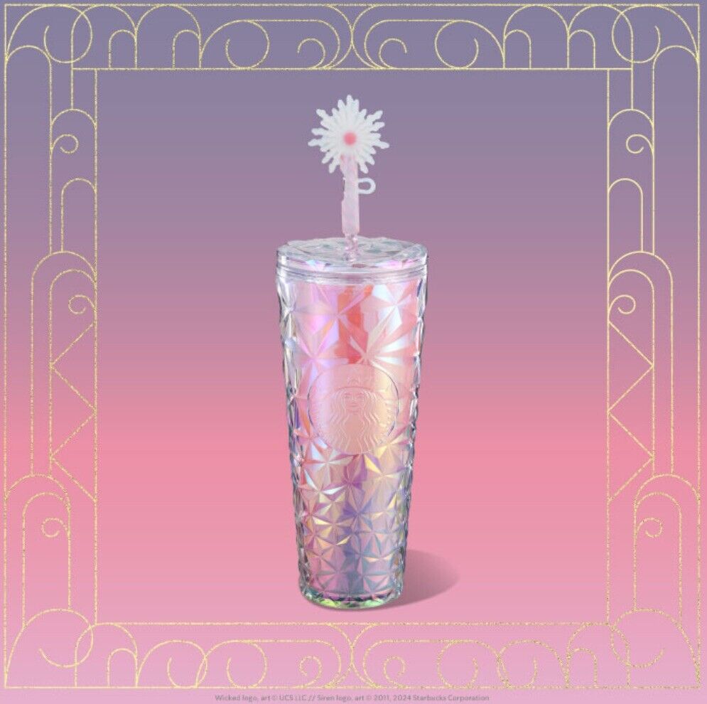 Starbucks X Wicked GLINDA Prism ?? Cold Cup 24oz FREE USA S/H Wand Topper NEW - Sold on eBay December 16th, 2024 for $105.00