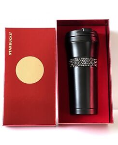 Starbucks Swarovski Crystal Matte Black Stainless Steel Tumbler - New in Box - Sold on eBay July 25th, 2023 for $200.00
