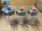 Set of 3 Starbucks Iced Tea/Coffee Clear Pitchers with Stainless Steel Lids - Sold on eBay August 24th, 2024 for $90.00