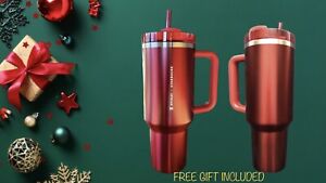 LIMITED Starbucks x Stanley Cup Holiday 2023 Collab 40 oz Red Tumbler FREE GIFT! - Sold on eBay November 20th, 2023 for $199.00