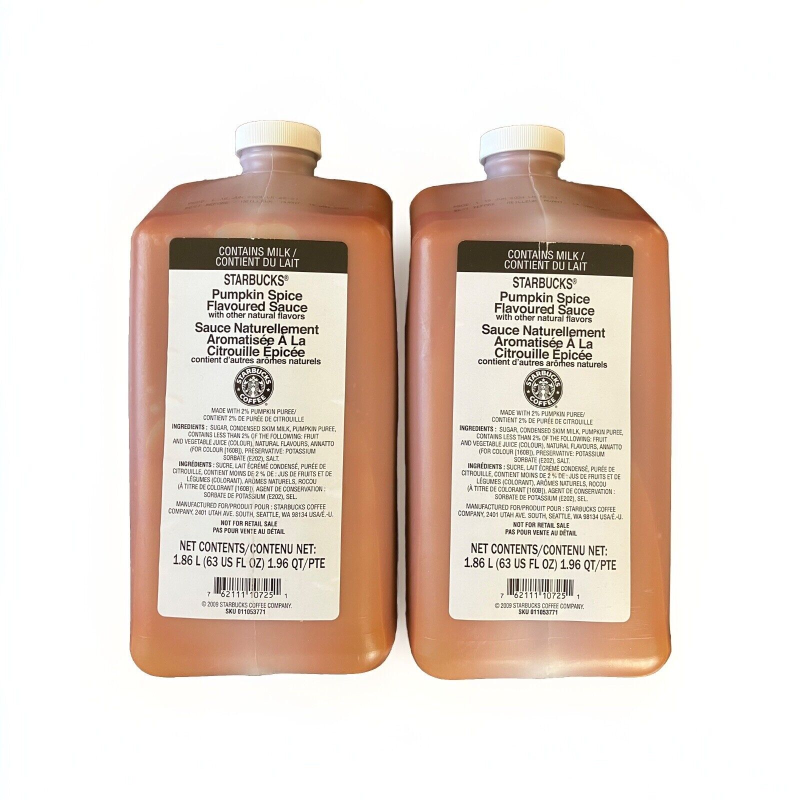 2 Bottles Of Starbucks Pumpkin Spice Flavoured Sauce, Pumps Included. - Sold on eBay February 6th, 2025 for $55.00