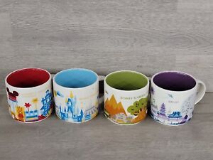 Starbucks 14oz Disney Parks Disneyland Collection Set Of 4 Mugs - Sold on eBay August 4th, 2023 for $150.00