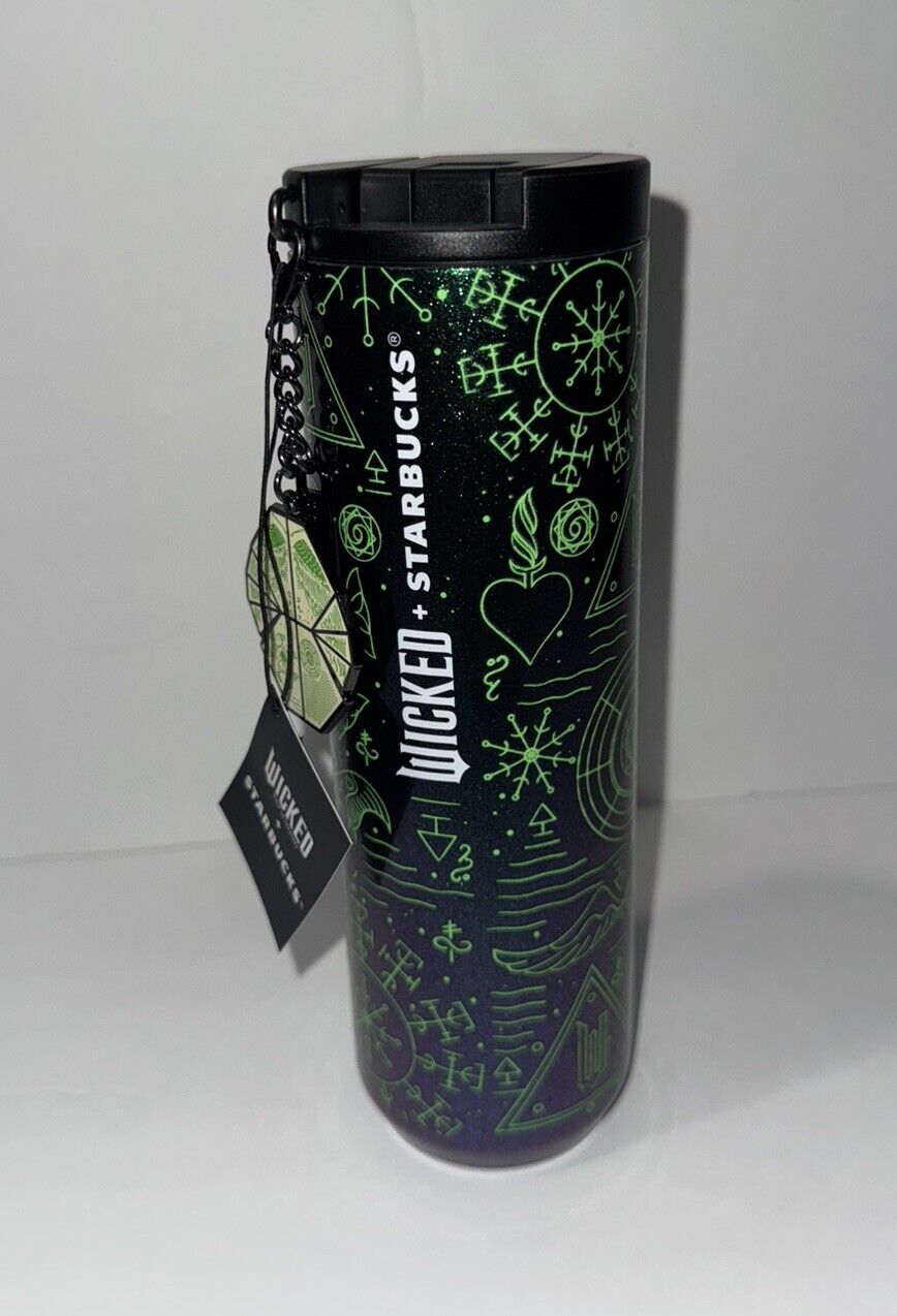 NEW Starbucks Wicked Glow in the Dark Tumbler with Grimmerie Charm (16 oz.) - Sold on eBay December 26th, 2024 for $75.00