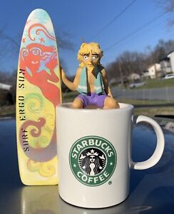 Starbucks Mug By Garry Trudeau Surf Board Zonker 1998 Limited Edition Doonesbury