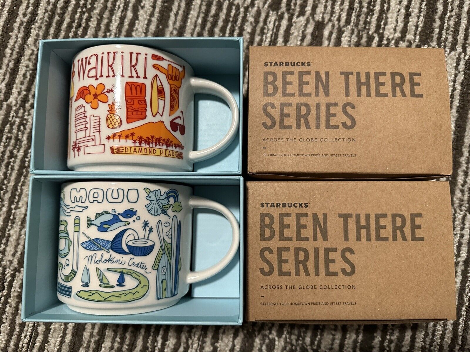 NEW - Starbucks BEEN THERE SERIES: Waikiki and Maui Mugs 14oz - Sold on eBay February 18th, 2025 for $82.25