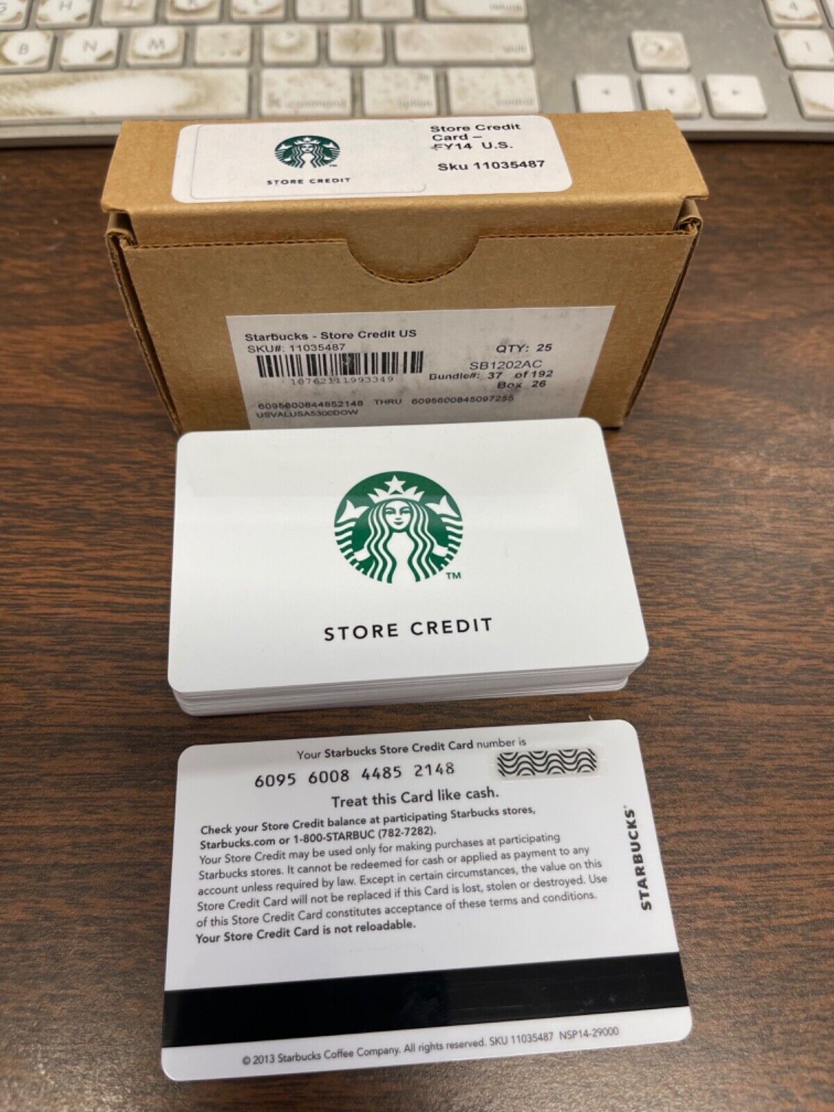 25 Starbucks Card 2013 Store Credit Brand New Rare Collectible - Sold on eBay February 4th, 2025 for $79.95