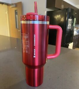 ?NEW LIMITED Starbucks x Stanley Holiday 2023 Collab (40 oz) Red Tumbler Mug ? - Sold on eBay December 5th, 2023 for $189.99